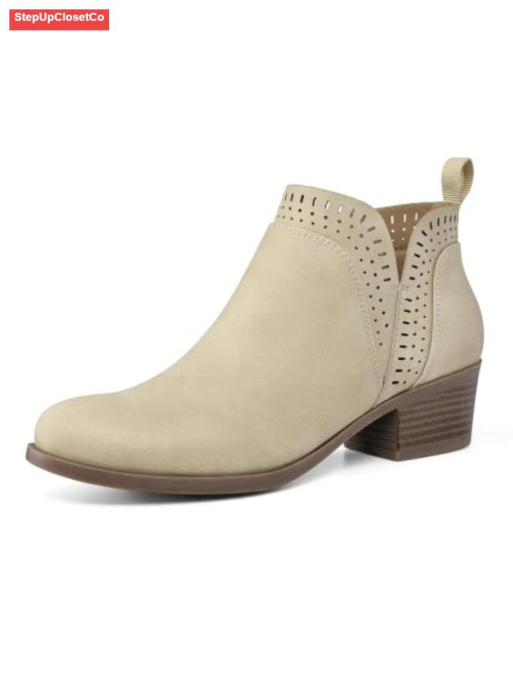 Women's Chunky Block Heel Ankle Boots Side Zip Round Toe Booties